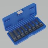 Impact Hex Socket Bit Set 8pc 1/2